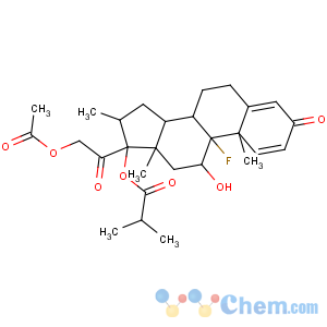 CAS No:5534-05-4 [(8S,9R,10S,11S,13S,14S,16S,<br />17R)-17-(2-acetyloxyacetyl)-9-fluoro-11-hydroxy-10,13,<br />16-trimethyl-3-oxo-6,7,8,11,12,14,15,<br />16-octahydrocyclopenta[a]phenanthren-17-yl] 2-methylpropanoate