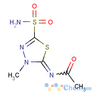 CAS No:554-57-4 N-(3-methyl-5-sulfamoyl-1,3,4-thiadiazol-2-ylidene)acetamide