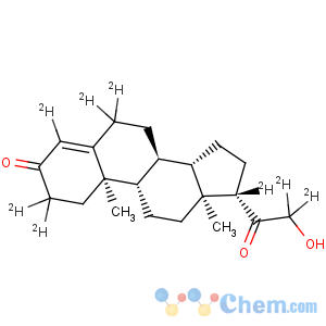 CAS No:55487-63-3 Pregn-4-ene-3,20-dione-2,2,4,6,6,17,21,21-d8,21-hydroxy- (9CI)