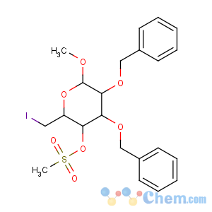 CAS No:55570-14-4 2-(iodomethyl)-6-methoxy-3-methylsulfonyloxy-4,5-bis(phenylmethoxy)oxane