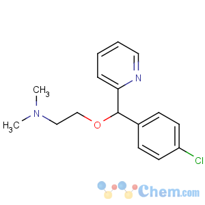 CAS No:5560-77-0 2-[(S)-(4-chlorophenyl)-pyridin-2-ylmethoxy]-N,N-dimethylethanamine