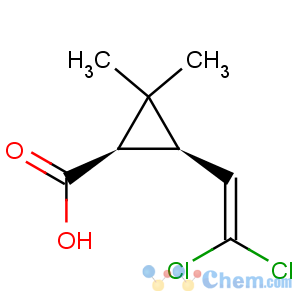 CAS No:55667-40-8 Cyclopropanecarboxylicacid, 3-(2,2-dichloroethenyl)-2,2-dimethyl-, (1R,3R)-