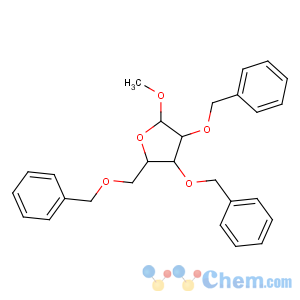 CAS No:55725-85-4 (2R,3R,4R,5R)-2-methoxy-3,<br />4-bis(phenylmethoxy)-5-(phenylmethoxymethyl)oxolane