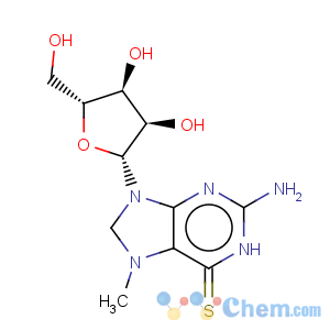 CAS No:55727-10-1 1H-Purinium,2-amino-6,9-dihydro-7-methyl-9-b-D-ribofuranosyl-6-thioxo-, inner salt