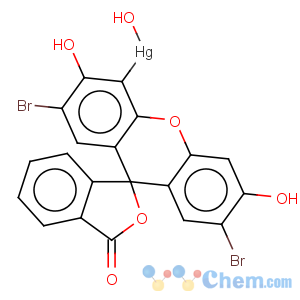 CAS No:55728-51-3 Mercury,(2',7'-dibromo-3',6'-dihydroxy-3-oxospiro[isobenzofuran-1(3H),9'-[9H]xanthen]-4'-yl)hydroxy-(9CI)