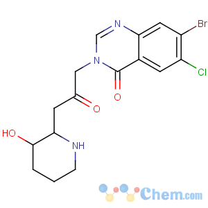 CAS No:55837-20-2 7-bromo-6-chloro-3-[3-[(2S,<br />3R)-3-hydroxypiperidin-2-yl]-2-oxopropyl]quinazolin-4-one