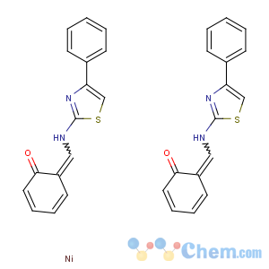 CAS No:55858-88-3 (6Z)-6-{[(4-phenyl-1,3-thiazol-2-yl)amino]methylidene}cyclohexa-2,4-dien-1-one - nickel (2:1)