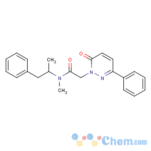 CAS No:55902-02-8 N-methyl-2-(6-oxo-3-phenylpyridazin-1-yl)-N-(1-phenylpropan-2-yl)<br />acetamide
