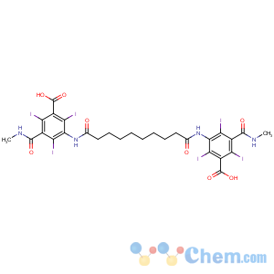 CAS No:5591-33-3 Benzoic acid,3,3'-[(1,10-dioxo-1,10-decanediyl)diimino]bis[2,4,6-triiodo-5-[(methylamino)carbonyl]-