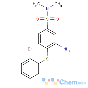 CAS No:5592-64-3 Benzenesulfonamide,3-amino-4-[(2-bromophenyl)thio]-N,N-dimethyl-