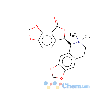 CAS No:55950-07-7 1,3-Dioxolo[4,5-g]isoquinolinium,5-[(6S)-6,8-dihydro-8-oxofuro[3,4-e]-1,3-benzodioxol-6-yl]-5,6,7,8-tetrahydro-6,6-dimethyl-,iodide (1:1), (5R)-