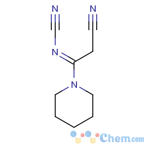 CAS No:56488-00-7 Piperidine,1-[2-cyano-1-(cyanoimino)ethyl]- (9CI)