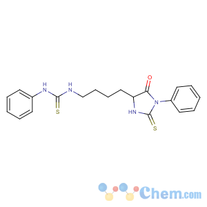CAS No:5657-26-1 1-[4-(5-oxo-1-phenyl-2-sulfanylideneimidazolidin-4-yl)butyl]-3-<br />phenylthiourea
