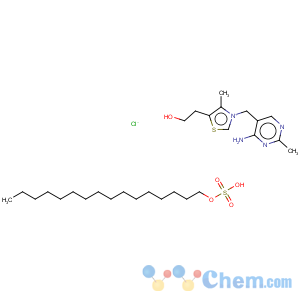CAS No:56595-19-8 Thiazolium,3-[(4-amino-2-methyl-5-pyrimidinyl)methyl]-5-(2-hydroxyethyl)-4-methyl-,dodecyl sulfate, dodecyl sulfate (1:1:1)
