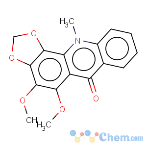 CAS No:568-01-4 1,3-Dioxolo[4,5-c]acridin-6(11H)-one,4,5-dimethoxy-11-methyl-