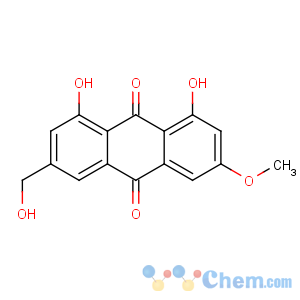 CAS No:569-05-1 1,8-dihydroxy-3-(hydroxymethyl)-6-methoxyanthracene-9,10-dione