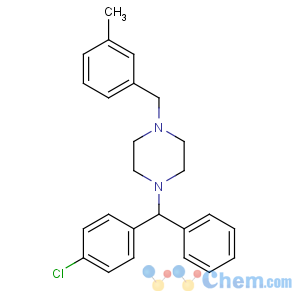 CAS No:569-65-3 1-[(4-chlorophenyl)-phenylmethyl]-4-[(3-methylphenyl)methyl]piperazine
