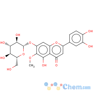 CAS No:569-90-4 4H-1-Benzopyran-4-one,2-(3,4-dihydroxyphenyl)-7-(b-D-glucopyranosyloxy)-5-hydroxy-6-methoxy-