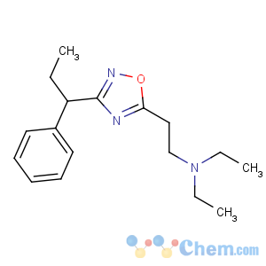 CAS No:5696-09-3 N,N-diethyl-2-[3-(1-phenylpropyl)-1,2,4-oxadiazol-5-yl]ethanamine