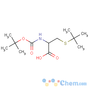 CAS No:56976-06-8 (2R)-3-tert-butylsulfanyl-2-[(2-methylpropan-2-yl)oxycarbonylamino]<br />propanoic acid