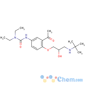 CAS No:56980-93-9 3-[3-acetyl-4-[3-(tert-butylamino)-2-hydroxypropoxy]phenyl]-1,<br />1-diethylurea