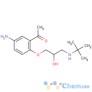 CAS No:56980-94-0 1-[5-amino-2-[3-(tert-butylamino)-2-hydroxypropoxy]phenyl]ethanone