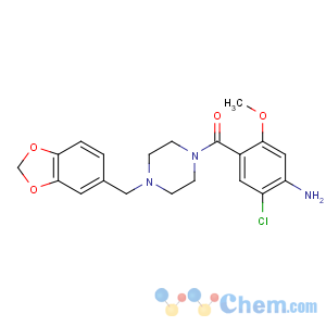 CAS No:57083-89-3 (4-amino-5-chloro-2-methoxyphenyl)-[4-(1,<br />3-benzodioxol-5-ylmethyl)piperazin-1-yl]methanone