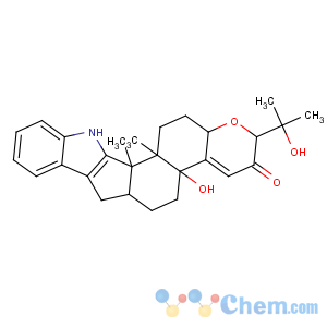 CAS No:57186-25-1 2H-Pyrano[2'',3'':5',6']benz[1',2':6,7]indeno[1,2-b]indol-3(4bH)-one,5,6,6a,7,12,12b,12c,13,14,14a-decahydro-4b-hydroxy-2-(1-hydroxy-1-methylethyl)-12b,12c-dimethyl-,(2R,4bS,6aS,12bS,12cR,14aS)-
