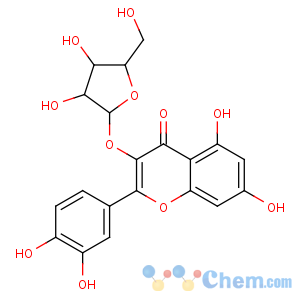 CAS No:572-30-5 3-[(2S,3R,4R,5S)-3,4-dihydroxy-5-(hydroxymethyl)oxolan-2-yl]oxy-2-(3,<br />4-dihydroxyphenyl)-5,7-dihydroxychromen-4-one