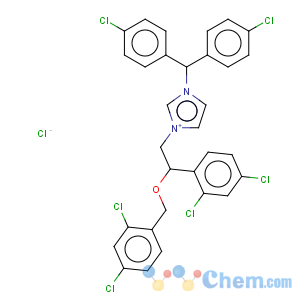 CAS No:57265-65-3 1H-Imidazolium,3-[bis(4-chlorophenyl)methyl]-1-[2-(2,4-dichlorophenyl)-2-[(2,4-dichlorophenyl)methoxy]ethyl]-,chloride (1:1)