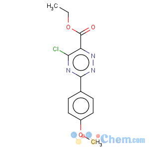 CAS No:572920-44-6 1,2,4-Triazine-6-carboxylicacid, 5-chloro-3-(4-methoxyphenyl)-, ethyl ester