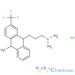 CAS No:57363-14-1 N,N-dimethyl-3-[10-methyl-2-(trifluoromethyl)-9,<br />10-dihydroanthracen-9-yl]propan-1-amine