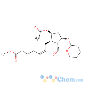 CAS No:57429-55-7 (z)-7-[(1r,2r,3r,5s)-5-acetoxy-2-formyl-3-(tetrahydro-pyran-2-yloxy)-cyclopentyl]-hept-5-enoic acid methyl ester