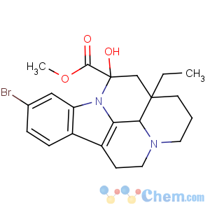CAS No:57475-17-9 Eburnamenine-14-carboxylicacid, 11-bromo-14,15-dihydro-14-hydroxy-, methyl ester, (3a,14b,16a)-