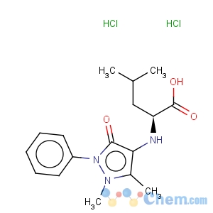 CAS No:57533-05-8 L-Leucine,N-(2,3-dihydro-1,5-dimethyl-3-oxo-2-phenyl-1H-pyrazol-4-yl)-, dihydrochloride(9CI)