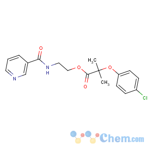 CAS No:57548-79-5 2-(pyridine-3-carbonylamino)ethyl 2-(4-chlorophenoxy)-2-methylpropanoate