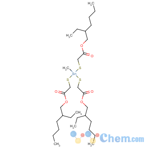 CAS No:57583-34-3 2-ethylhexyl<br />2-[bis[[2-(2-ethylhexoxy)-2-oxoethyl]sulfanyl]-methylstannyl]<br />sulfanylacetate