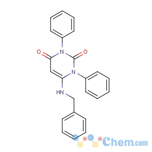 CAS No:5759-66-0 2,4(1H,3H)-Pyrimidinedione,1,3-diphenyl-6-[(phenylmethyl)amino]-
