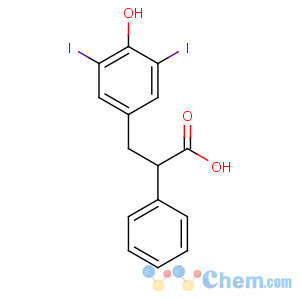 CAS No:577-91-3 3-(4-hydroxy-3,5-diiodophenyl)-2-phenylpropanoic acid