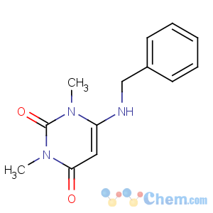 CAS No:5770-49-0 2,4(1H,3H)-Pyrimidinedione,1,3-dimethyl-6-[(phenylmethyl)amino]-
