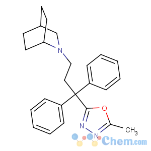 CAS No:57726-65-5 2-[3-(3-azabicyclo[2.2.2]octan-3-yl)-1,1-diphenylpropyl]-5-methyl-1,3,<br />4-oxadiazole