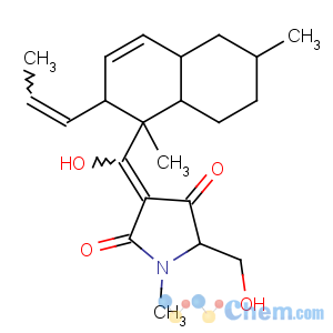 CAS No:57749-43-6 (3E,5S)-3-[[(1S,2R,4aS,6R,8aR)-1,6-dimethyl-2-[(E)-prop-1-enyl]-4a,5,6,<br />7,8,<br />8a-hexahydro-2H-naphthalen-1-yl]-hydroxymethylidene]-5-(hydroxymethyl)-<br />1-methylpyrrolidine-2,4-dione