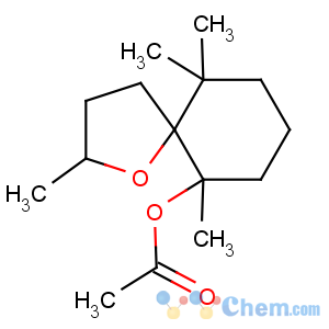 CAS No:57893-27-3 1-Oxaspiro[4.5]decan-6-ol,2,6,10,10-tetramethyl-, 6-acetate, (2R,5S,6S)-rel-