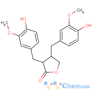 CAS No:580-72-3 2(3H)-Furanone,dihydro-3,4-bis[(4-hydroxy-3-methoxyphenyl)methyl]-, (3R,4R)-