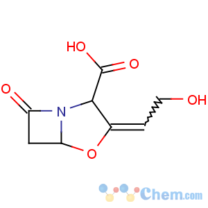 CAS No:58001-44-8 (2R,3Z,<br />5R)-3-(2-hydroxyethylidene)-7-oxo-4-oxa-1-azabicyclo[3.2.0]heptane-2-<br />carboxylic acid