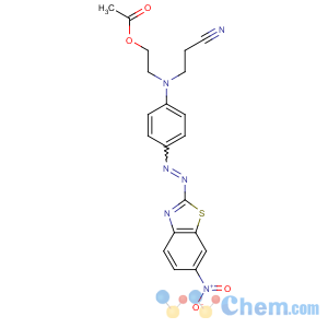 CAS No:58051-98-2 2-[N-(2-cyanoethyl)-4-[(6-nitro-1,<br />3-benzothiazol-2-yl)diazenyl]anilino]ethyl acetate