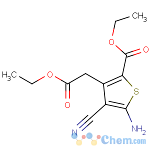 CAS No:58168-20-0 ethyl 5-amino-4-cyano-3-(2-ethoxy-2-oxoethyl)thiophene-2-carboxylate