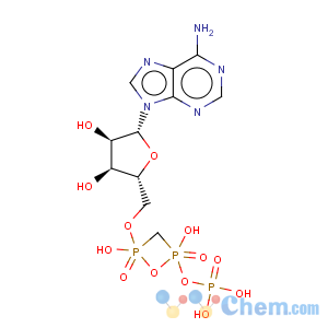 CAS No:58337-46-5 Adenosine, 5'-[hydrogen[[hydroxy(phosphonooxy)phosphinyl]methyl]phosphonate], lithium salt (9CI)