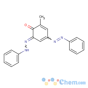 CAS No:5844-01-9 (6E)-2-methyl-4-phenyldiazenyl-6-(phenylhydrazinylidene)cyclohexa-2,<br />4-dien-1-one