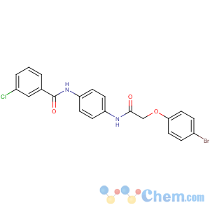 CAS No:5848-04-4 N-[4-[[2-(4-bromophenoxy)acetyl]amino]phenyl]-3-chloro-benzamide